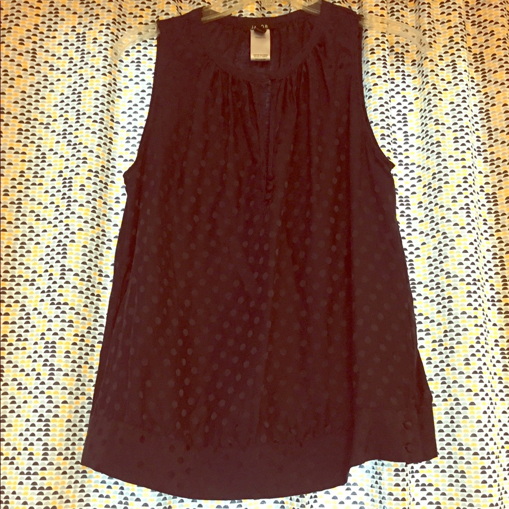 Navy blue polka dot blouse